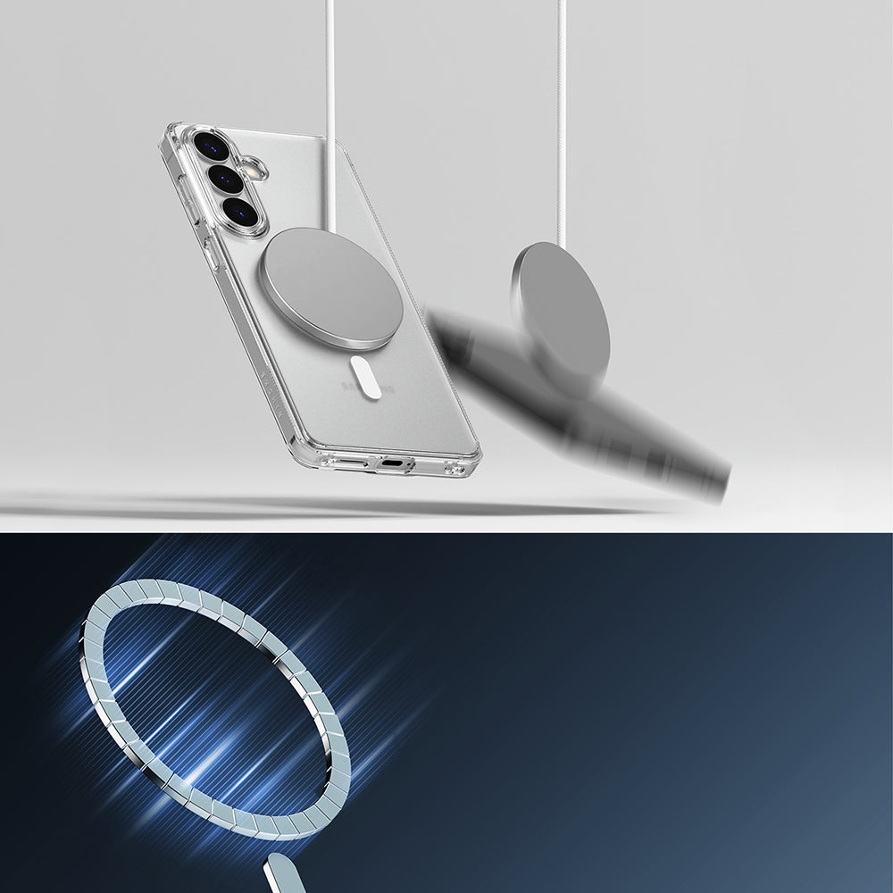 MagSafe-deksel for Samsung Galaxy S26 Plus S947, Ringke, Fusion, Gjennomsiktig