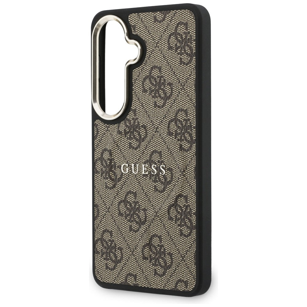 MagSafe-deksel for Samsung Galaxy S26 Plus S947, Guess, 4G Embossed Ring, Brun