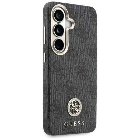 MagSafe-deksel for Samsung Galaxy S26 Plus S947, Guess, 4G Rhinestone Rundt Logo, Svart