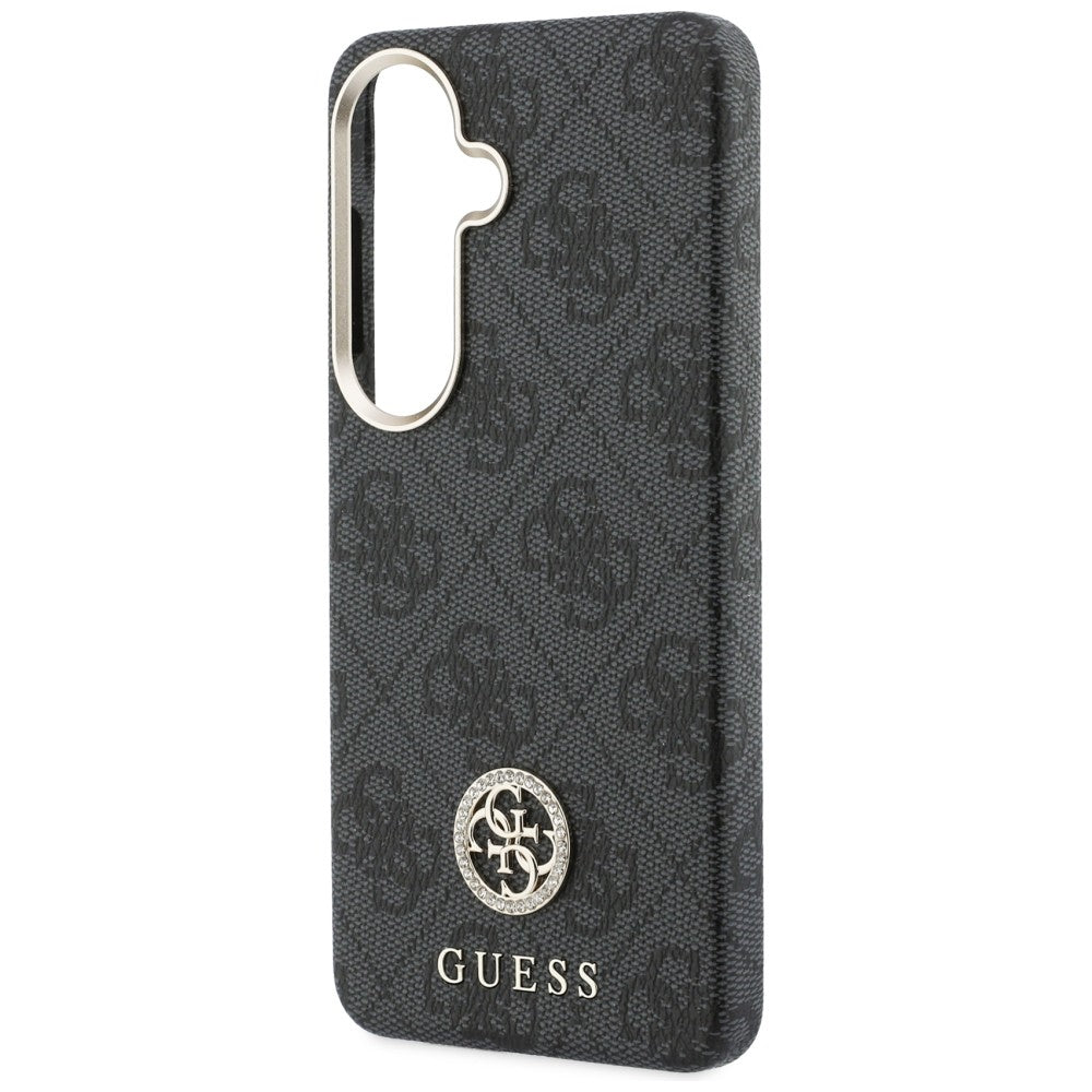 MagSafe-deksel for Samsung Galaxy S26 Plus S947, Guess, 4G Rhinestone Rundt Logo, Svart