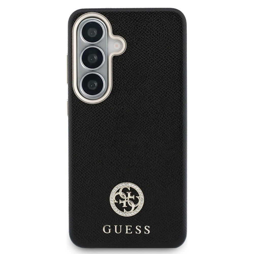 MagSafe-deksel for Samsung Galaxy S26 Plus S947, Guess, Rhinestone Round Logo, Svart