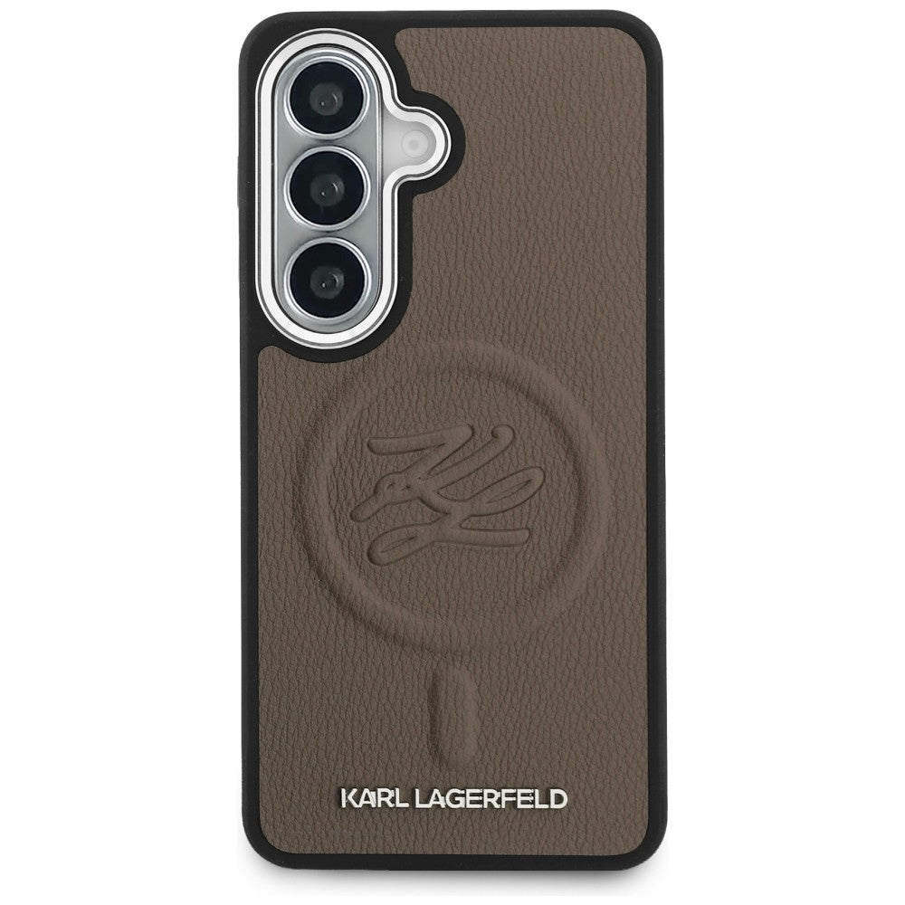 MagSafe-deksel for Samsung Galaxy S26 Plus S947, Karl Lagerfeld, Initial Logo Debossed, Brun