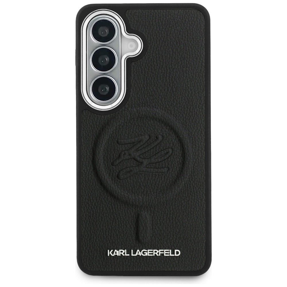 MagSafe-deksel for Samsung Galaxy S26 Plus S947, Karl Lagerfeld, Initial Logo Debossed, Svart