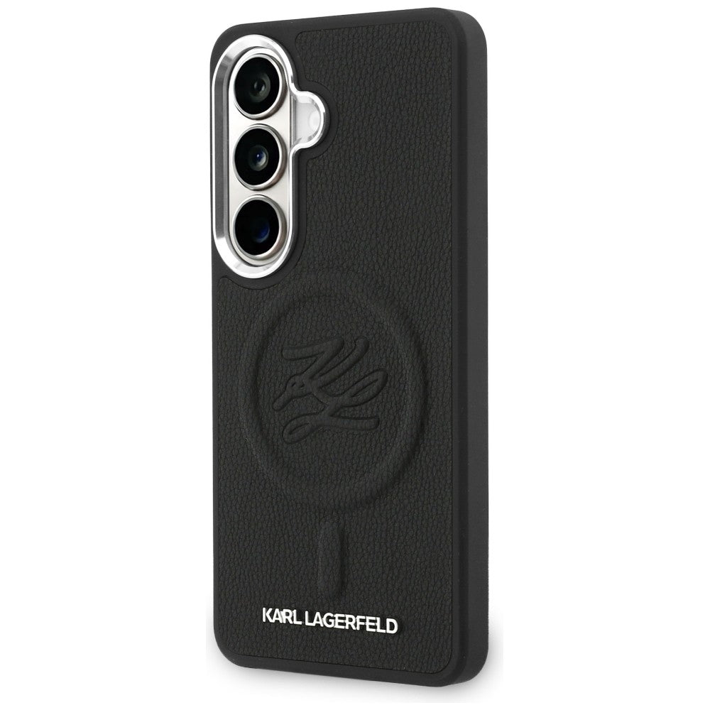 MagSafe-deksel for Samsung Galaxy S26 Plus S947, Karl Lagerfeld, Initial Logo Debossed, Svart