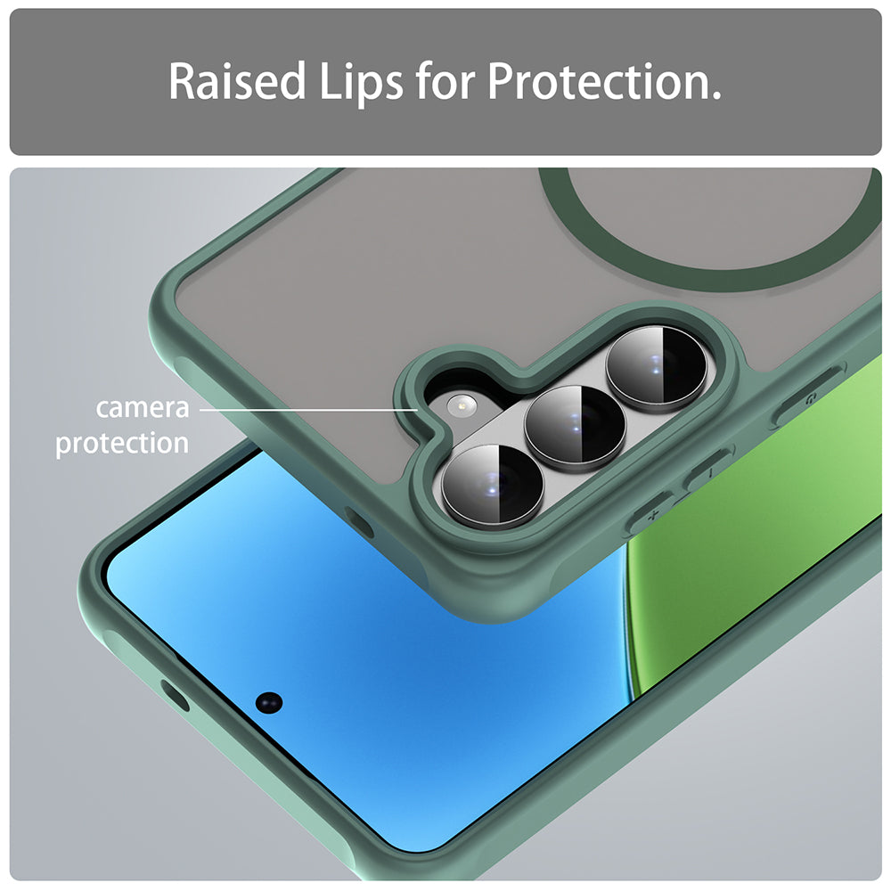 MagSafe-deksel for Samsung Galaxy S26 Plus, Techsuit, HaloFrost II, Grønn