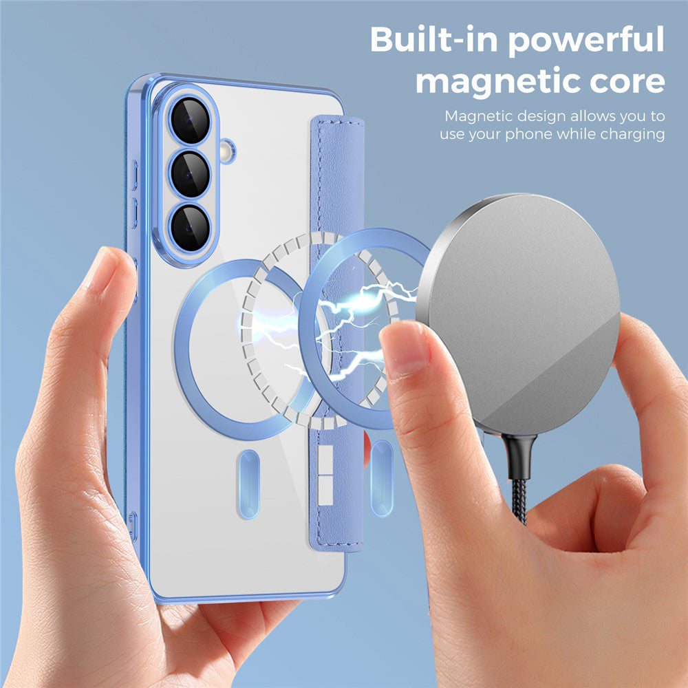 MagSafe-deksel for Samsung Galaxy S26 Plus, Techsuit, SmartMag Book, Blå