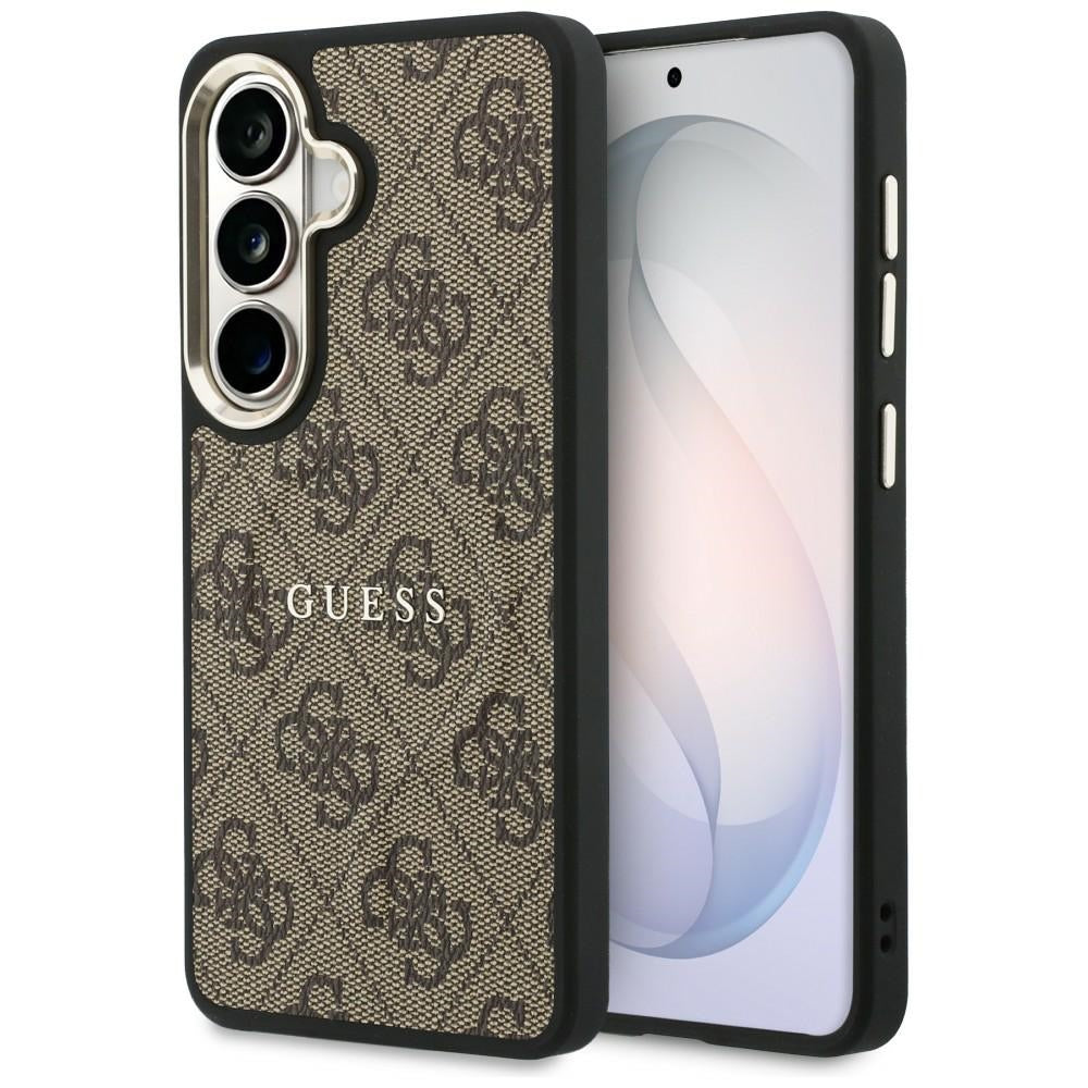 MagSafe-deksel for Samsung Galaxy S26 S942, Guess, 4G Embossed Ring, Brun