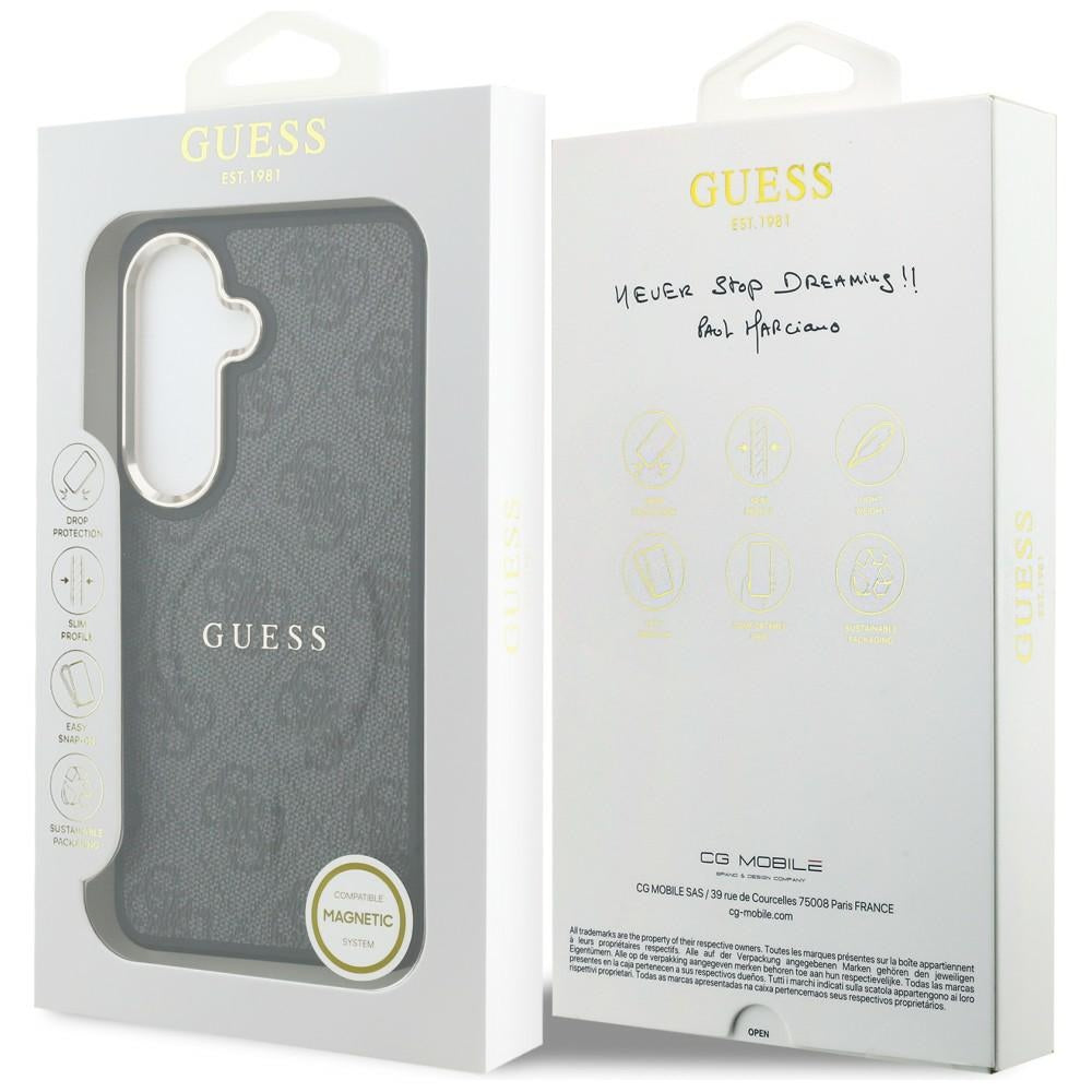 MagSafe-deksel for Samsung Galaxy S26 S942, Guess, 4G Embossed Ring, Svart