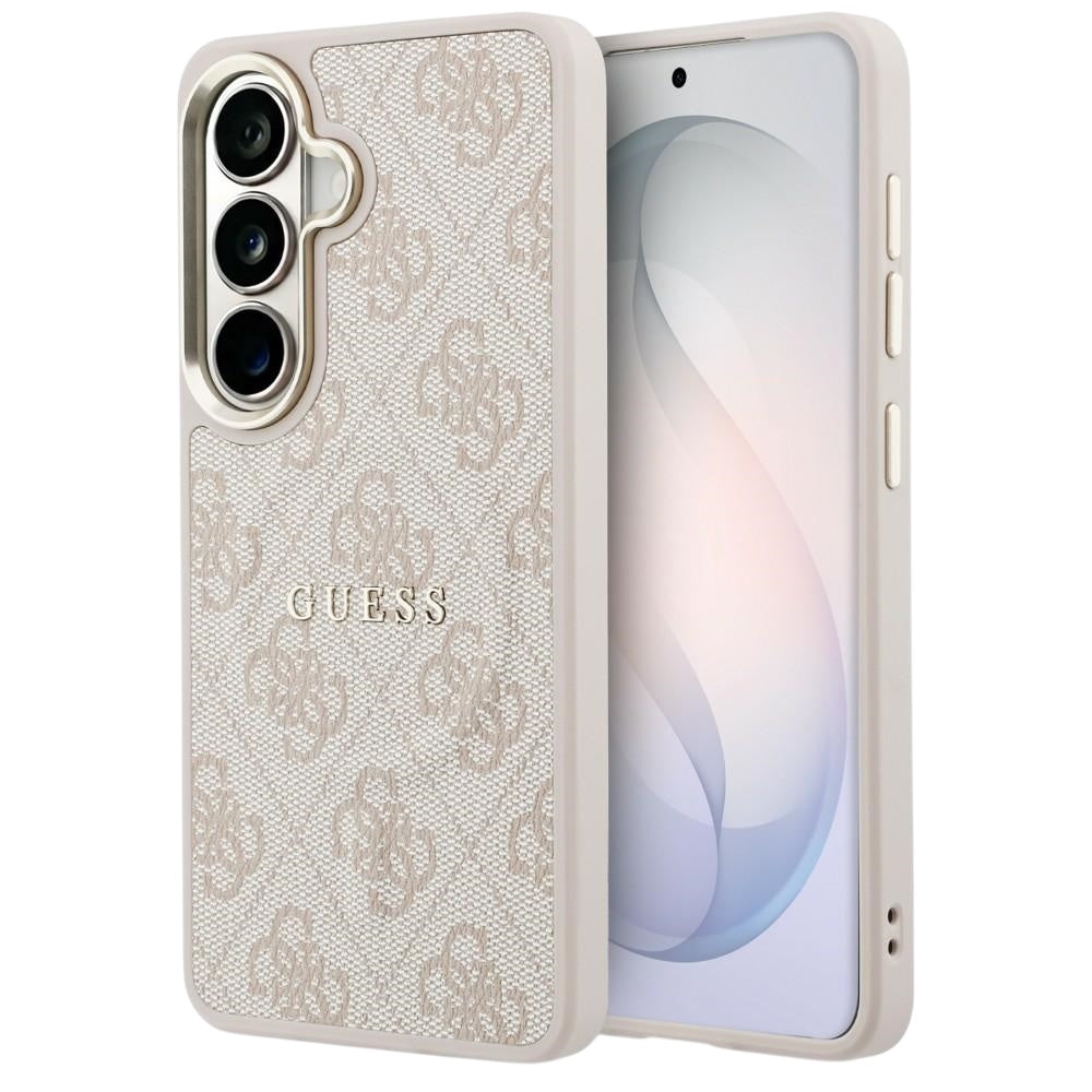 MagSafe-deksel for Samsung Galaxy S26 S942, Guess, 4G Embossed Ring, Rosa