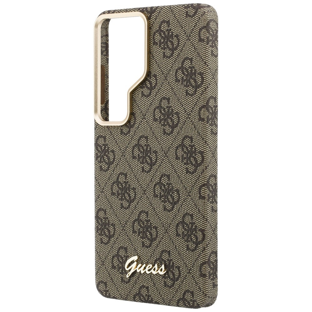 MagSafe-deksel for Samsung Galaxy S26 S942, Guess, 4G Script Logo, Brun