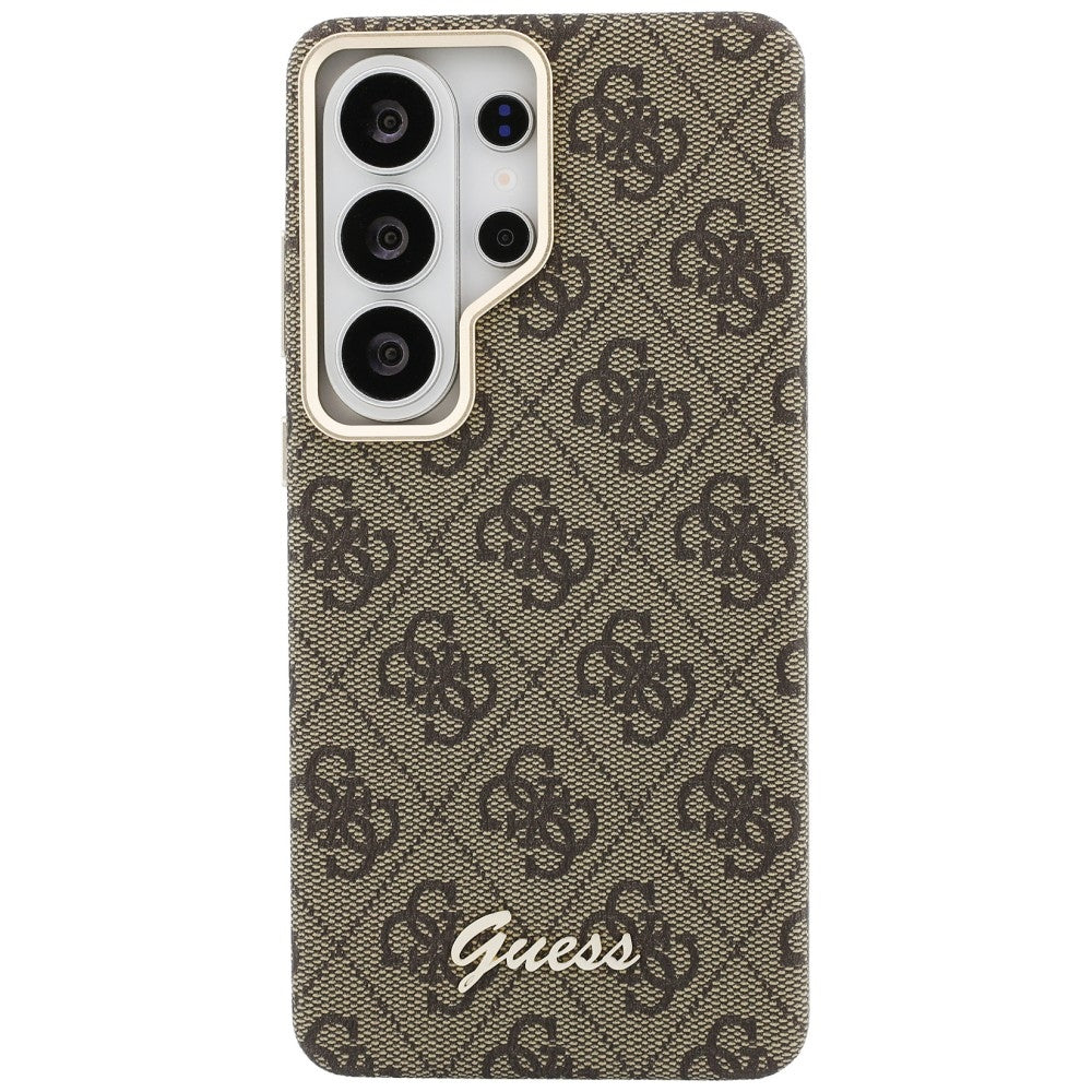 MagSafe-deksel for Samsung Galaxy S26 S942, Guess, 4G Script Logo, Brun