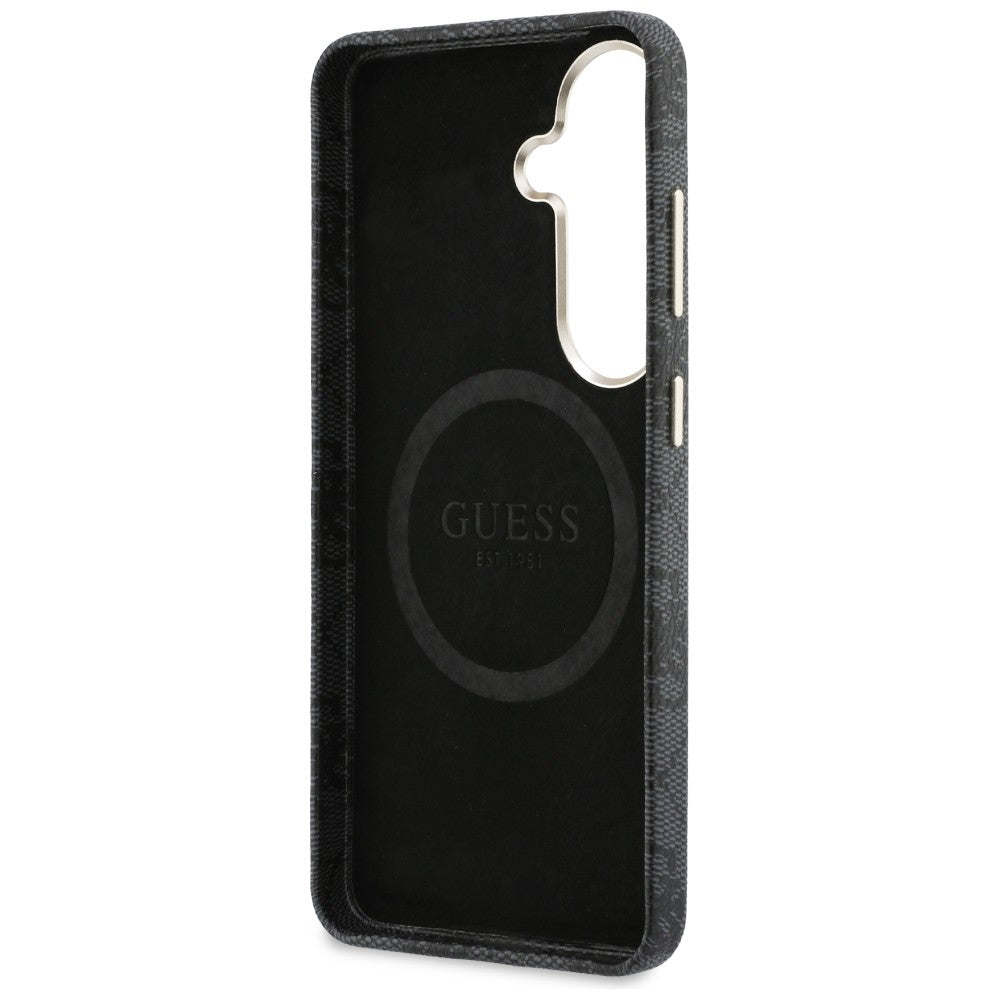 MagSafe-deksel for Samsung Galaxy S26 S942, Guess, 4G Script Logo, Svart