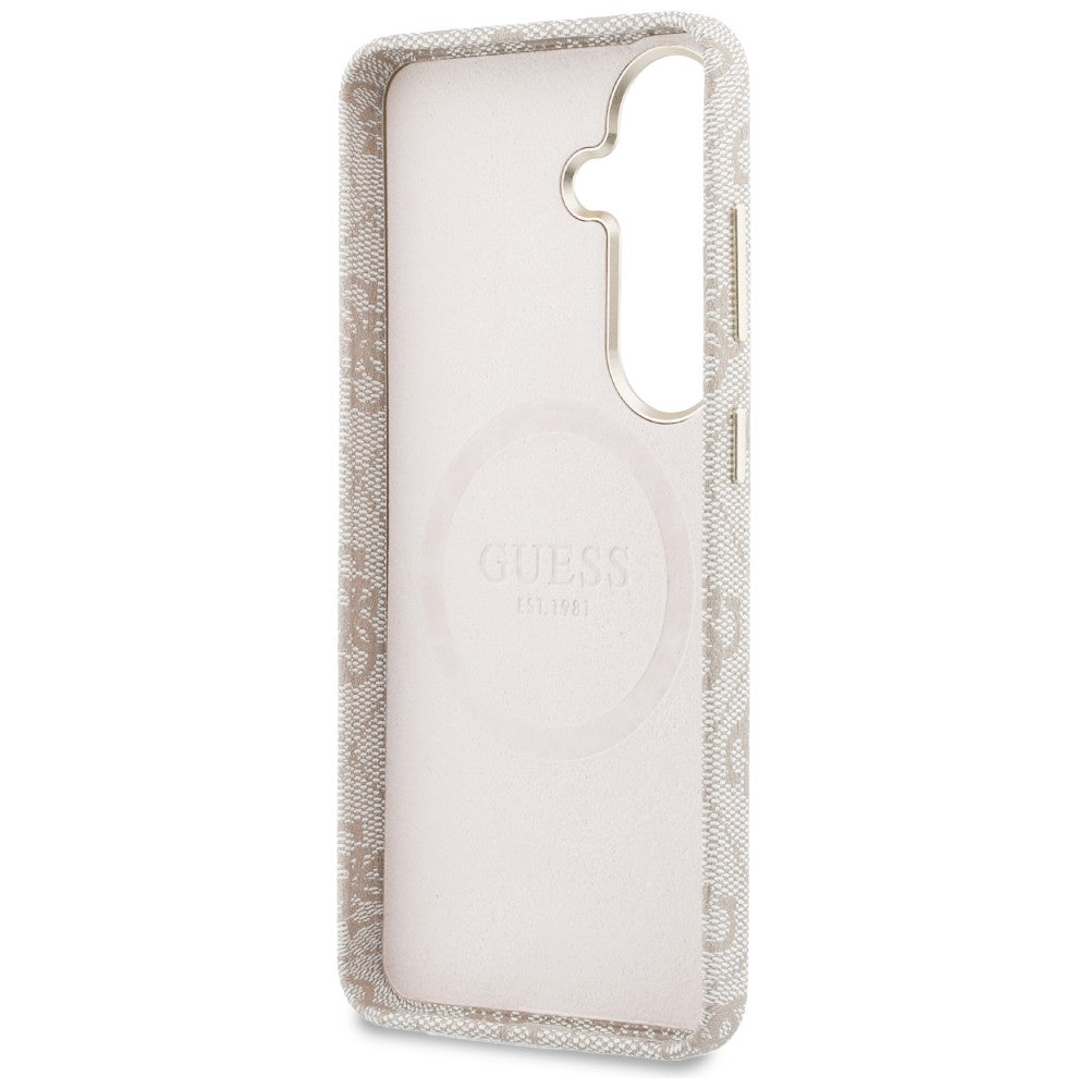 MagSafe deksel for Samsung Galaxy S26 S942, Guess, 4G Script Logo, Rosa