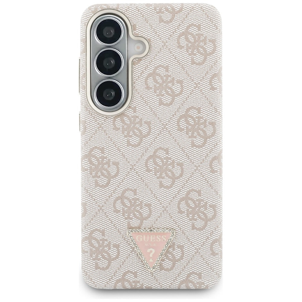 MagSafe-deksel for Samsung Galaxy S26 S942, Guess, 4G Triangle Logo, Rosa