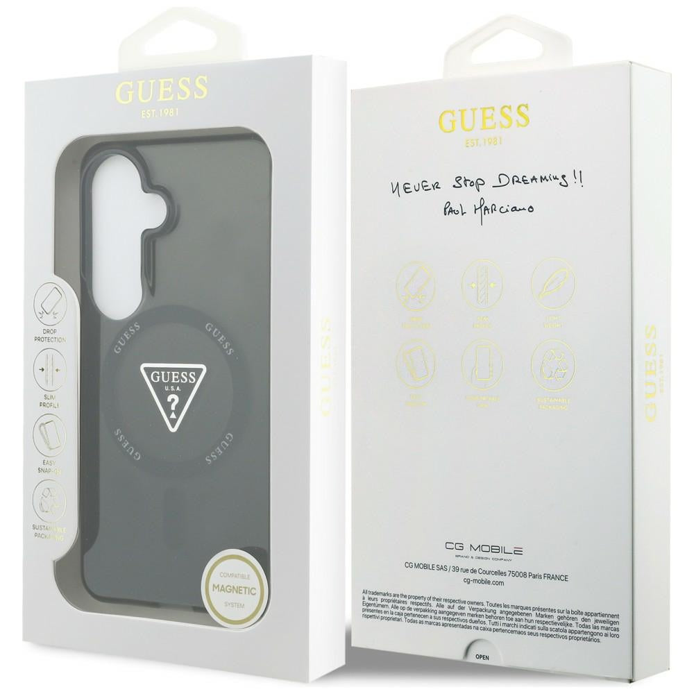 MagSafe-deksel for Samsung Galaxy S26 S942, Guess, IML Gradient Triangle Logo, Svart