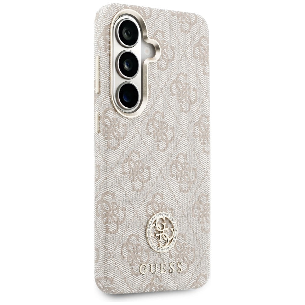 MagSafe-deksel for Samsung Galaxy S26 S942, Guess, Rhinestone Round Logo, Rosa