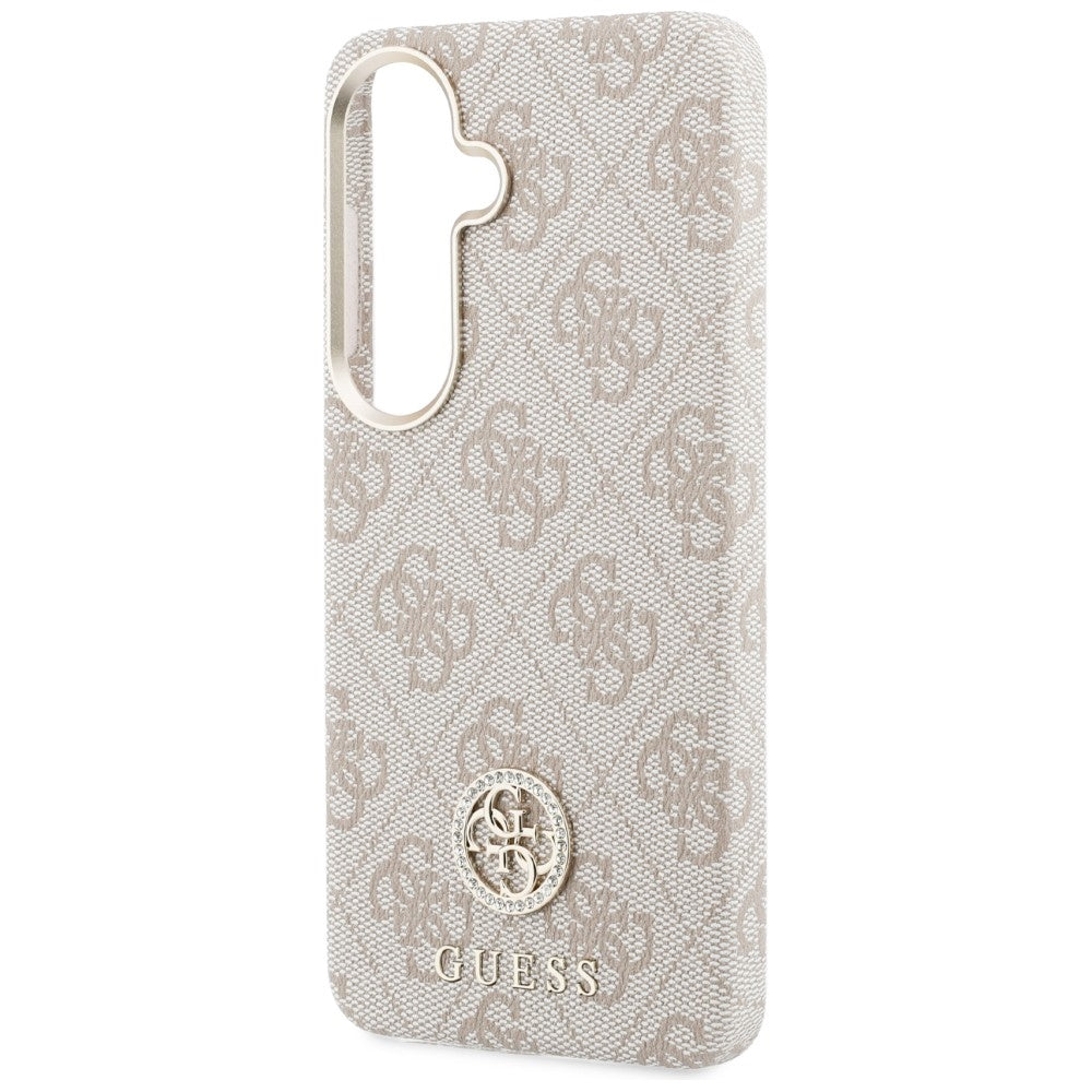 MagSafe-deksel for Samsung Galaxy S26 S942, Guess, Rhinestone Round Logo, Rosa