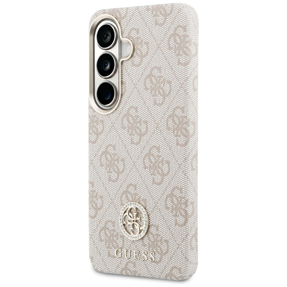 MagSafe-deksel for Samsung Galaxy S26 S942, Guess, Rhinestone Round Logo, Rosa