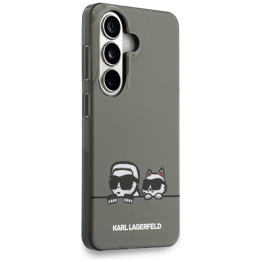 MagSafe-deksel for Samsung Galaxy S26 S942, Karl Lagerfeld, IML Karl & Choupette Peekaboo Logo, Svart