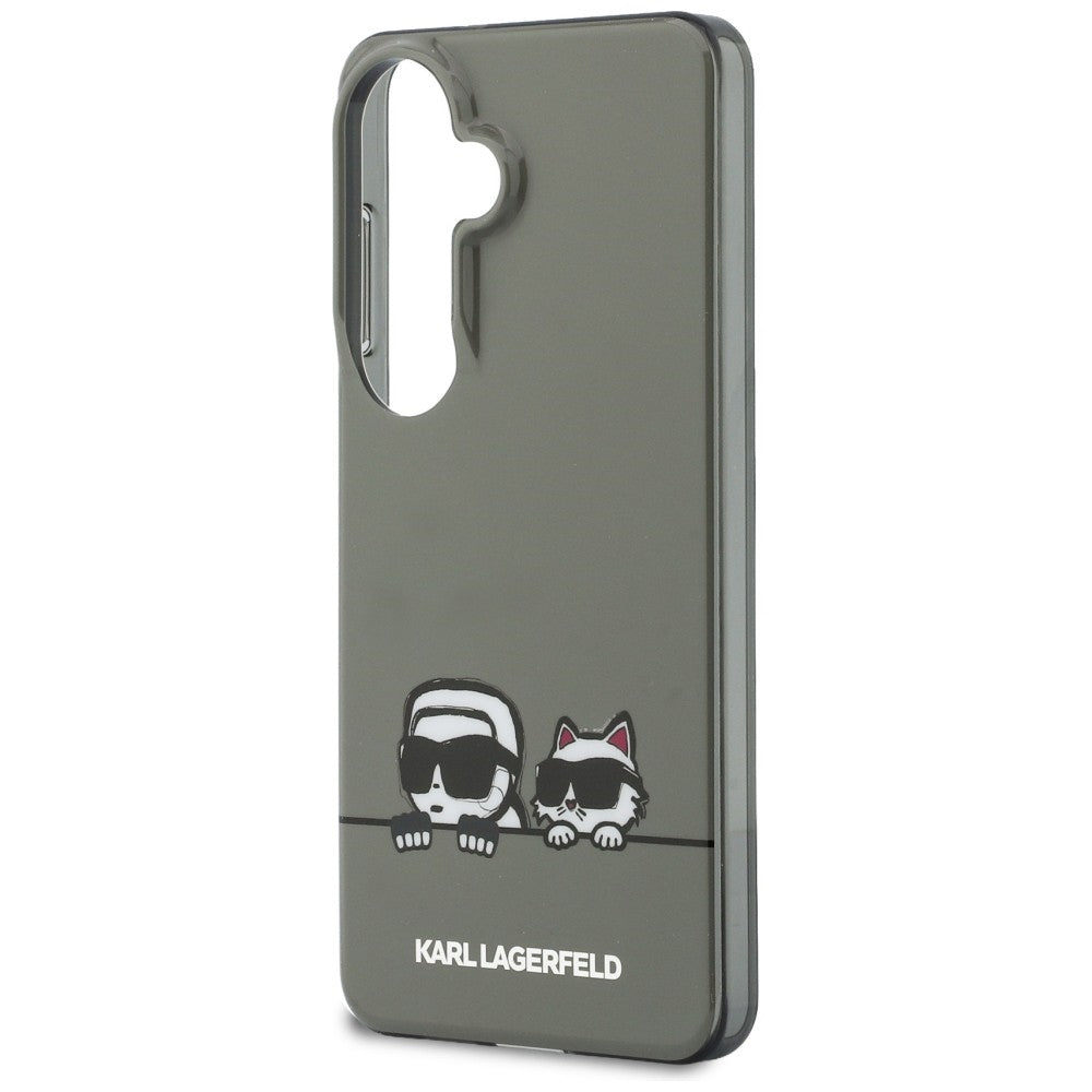 MagSafe-deksel for Samsung Galaxy S26 S942, Karl Lagerfeld, IML Karl & Choupette Peekaboo Logo, Svart