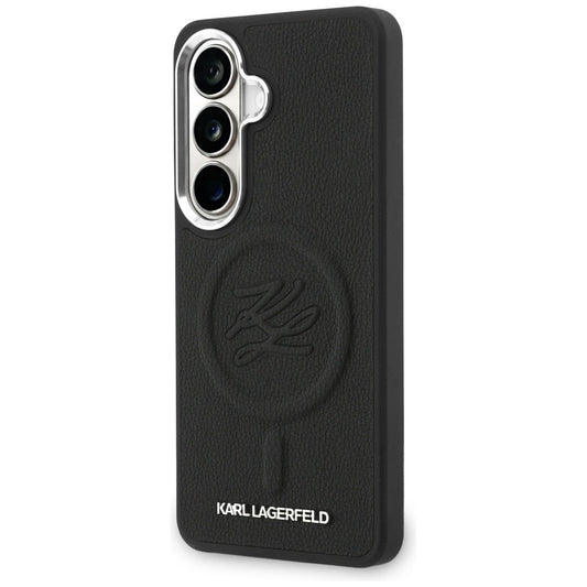 MagSafe-deksel for Samsung Galaxy S26 S942, Karl Lagerfeld, Initial Logo Debossed, Svart