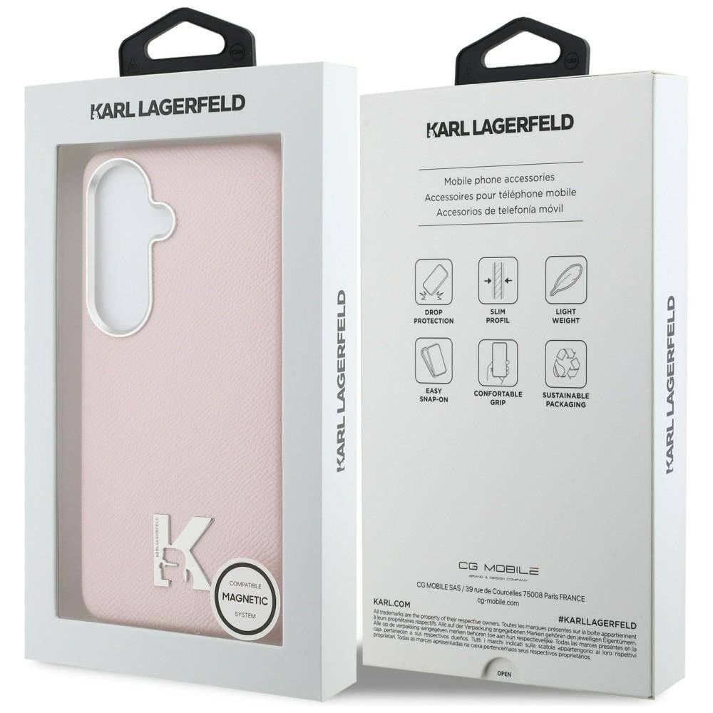 MagSafe-deksel for Samsung Galaxy S26 S942, Karl Lagerfeld, Karl Head Logo, Rosa