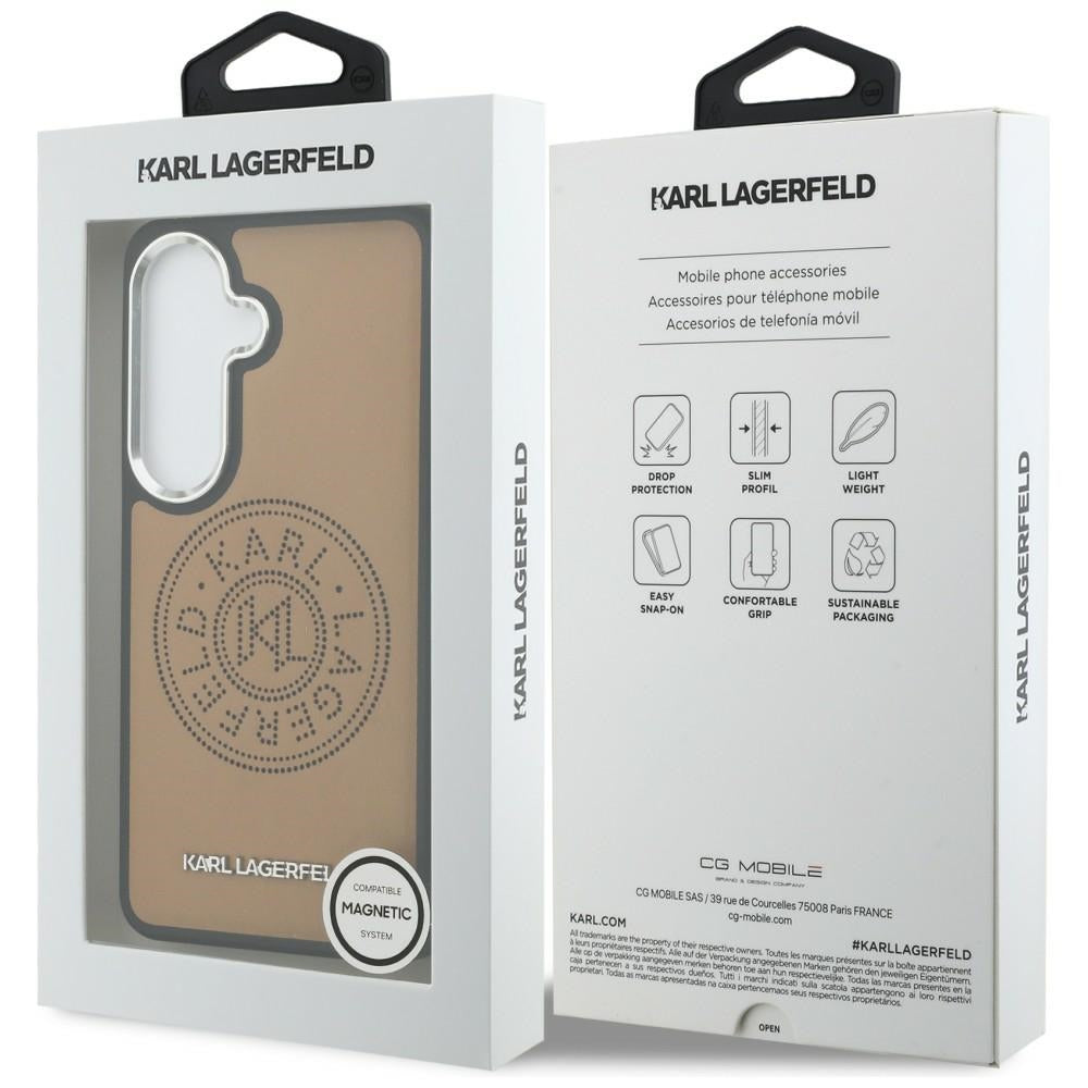 MagSafe-deksel for Samsung Galaxy S26 S942, Karl Lagerfeld, Karl Round Point Logo, Brun