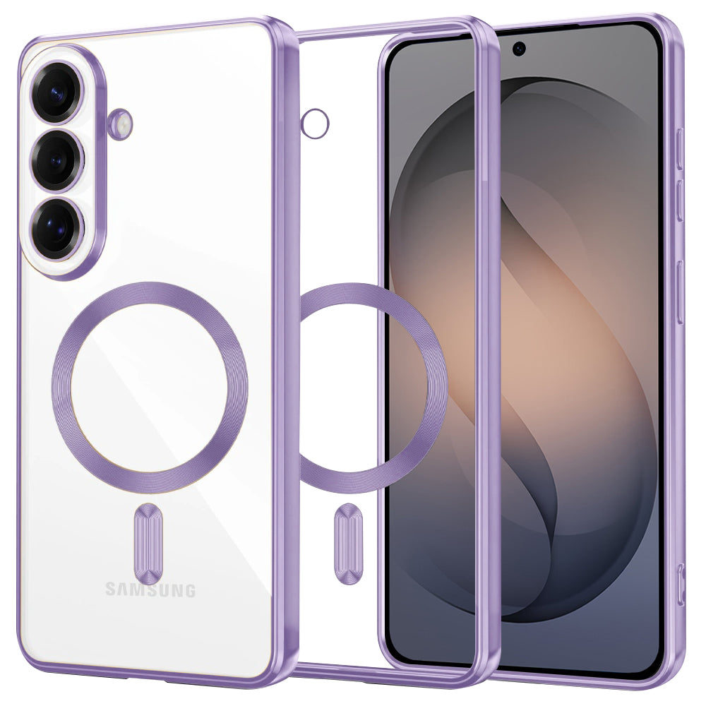 MagSafe-deksel for Samsung Galaxy S26 S942, Techsuit, Luxury Crystal, Lys Lilla