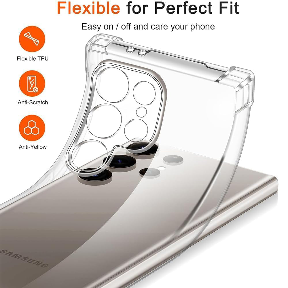 MagSafe-deksel for Samsung Galaxy S26 S942, Techsuit, Støtsikker, Gjennomsiktig