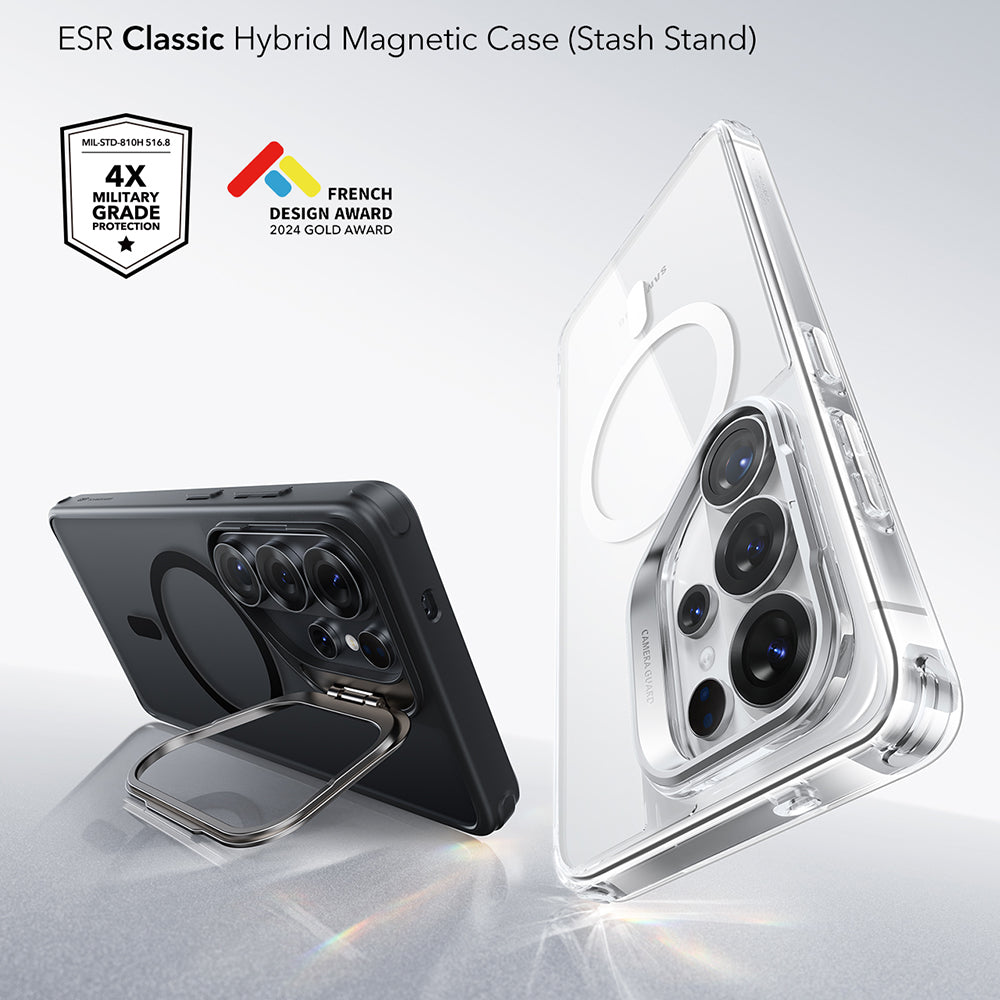 MagSafe-deksel for Samsung Galaxy S26 Ultra S948, ESR, Classic Hybrid Kickstand, Satinert Svart