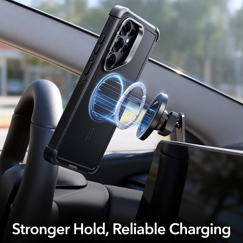MagSafe-deksel for Samsung Galaxy S26 Ultra S948, ESR, Cyber Armor Kickstand, Svart