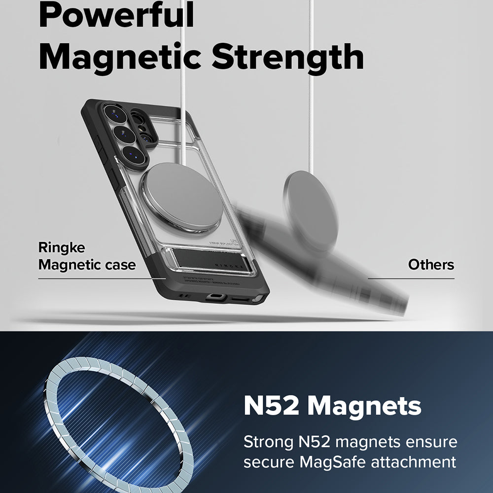 MagSafe-deksel for Samsung Galaxy S26 Ultra S948, Ringke, UX, Gjennomsiktig