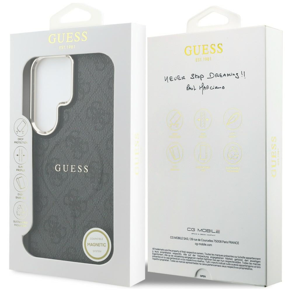 MagSafe-deksel for Samsung Galaxy S26 Ultra S948, Guess, 4G Embossed Ring, Svart