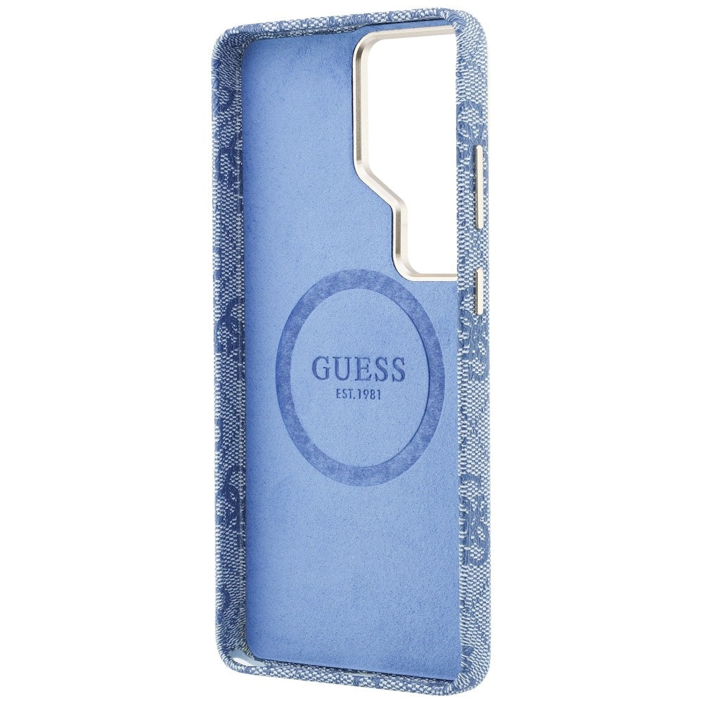 MagSafe-deksel for Samsung Galaxy S26 Ultra S948, Guess, 4G Script Logo, Blå