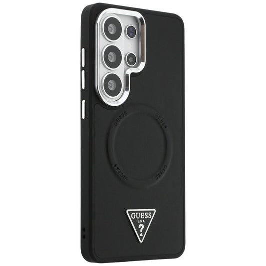 MagSafe-deksel for Samsung Galaxy S26 Ultra S948, Guess, Embossed Ring Triangle Logo, Svart