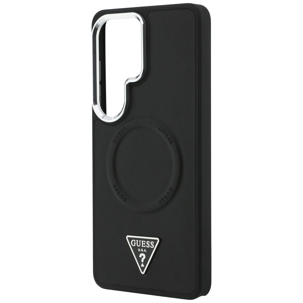 MagSafe-deksel for Samsung Galaxy S26 Ultra S948, Guess, Embossed Ring Triangle Logo, Svart