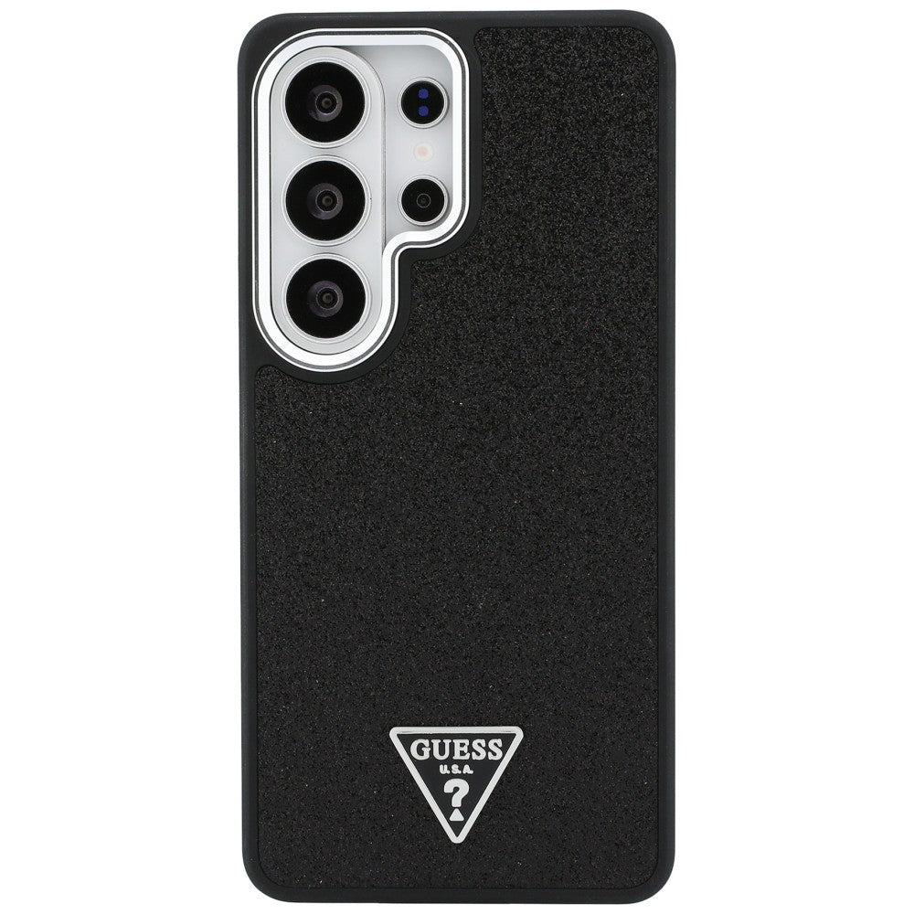 MagSafe-deksel for Samsung Galaxy S26 Ultra S948, Guess, Fixed Glitter Triangle Logo, Svart