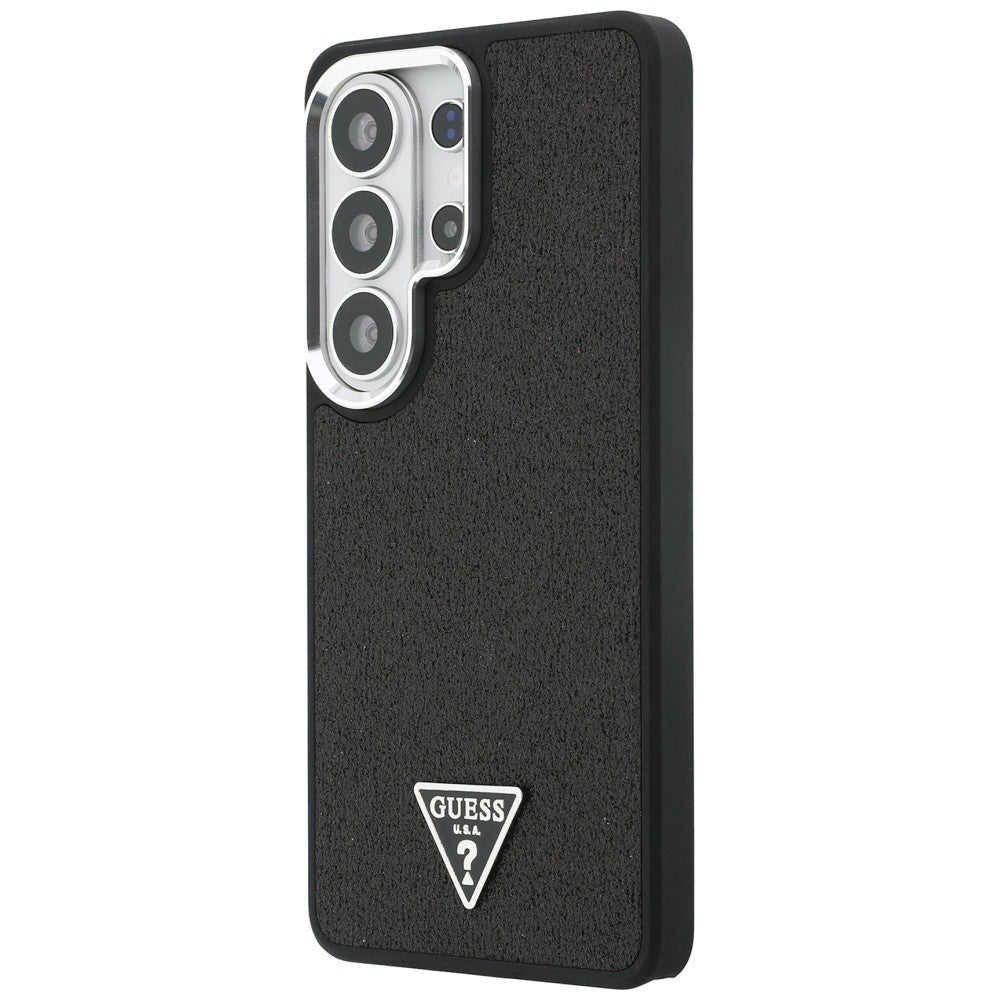 MagSafe-deksel for Samsung Galaxy S26 Ultra S948, Guess, Fixed Glitter Triangle Logo, Svart