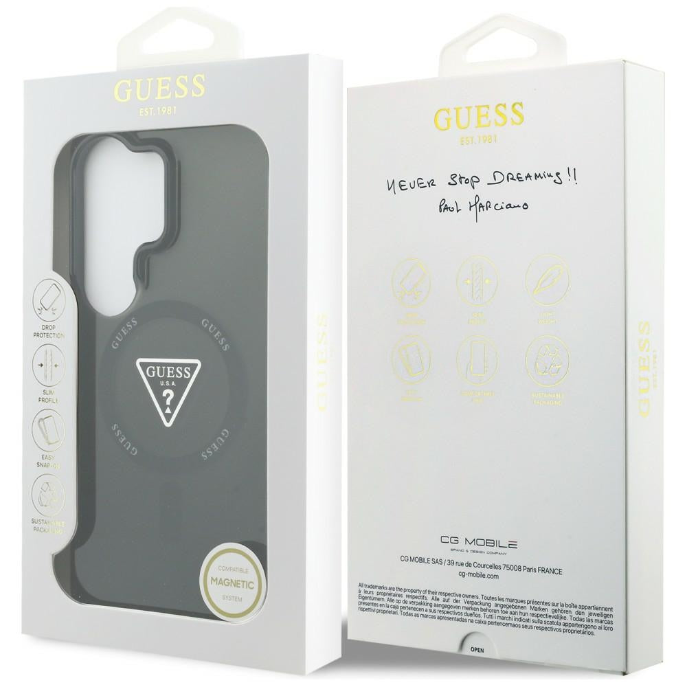 MagSafe-deksel for Samsung Galaxy S26 Ultra S948, Guess, IML Gradient Triangle Logo, Svart