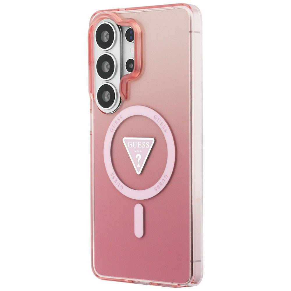 MagSafe-deksel for Samsung Galaxy S26 Ultra S948, Guess, IML Gradient Triangle Logo, Rosa