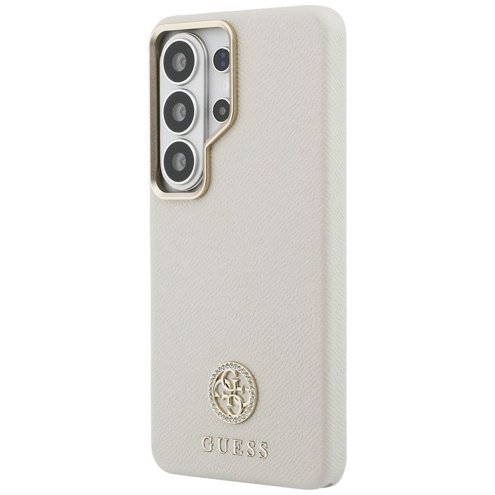 MagSafe-deksel for Samsung Galaxy S26 Ultra S948, Guess, Rhinestone Round Logo, Beige