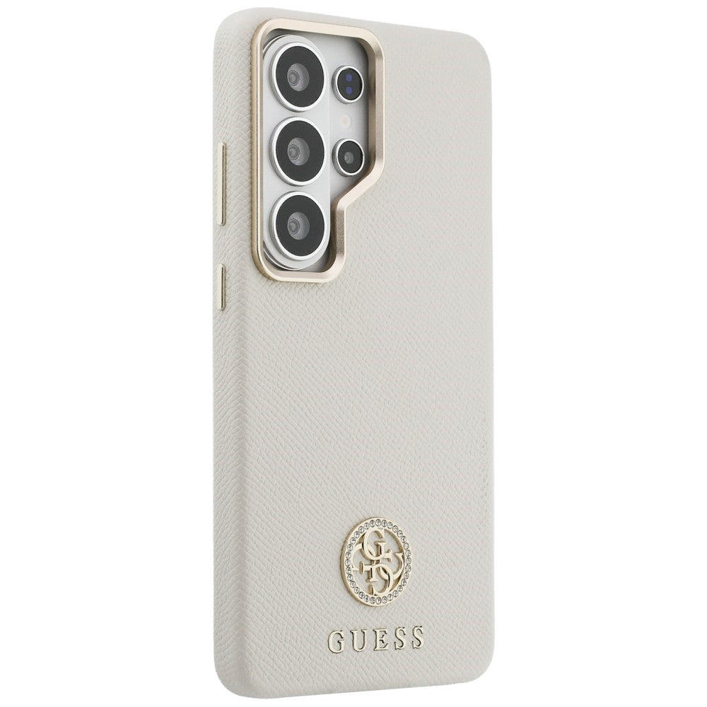 MagSafe-deksel for Samsung Galaxy S26 Ultra S948, Guess, Rhinestone Round Logo, Beige