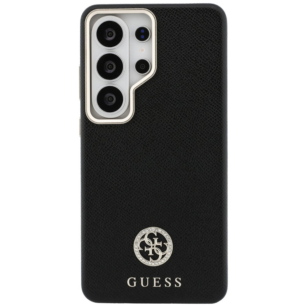 MagSafe-deksel for Samsung Galaxy S26 Ultra S948, Guess, Rhinestone Round Logo, Svart