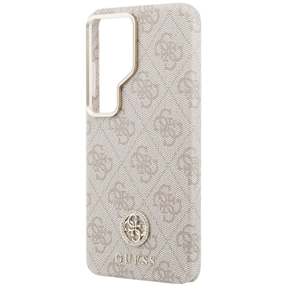 MagSafe-deksel for Samsung Galaxy S26 Ultra S948, Guess, Rhinestone Round Logo, Rosa
