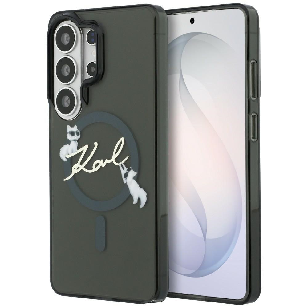 MagSafe-deksel for Samsung Galaxy S26 Ultra S948, Karl Lagerfeld, IML Choupette Karl Script Logo, Svart