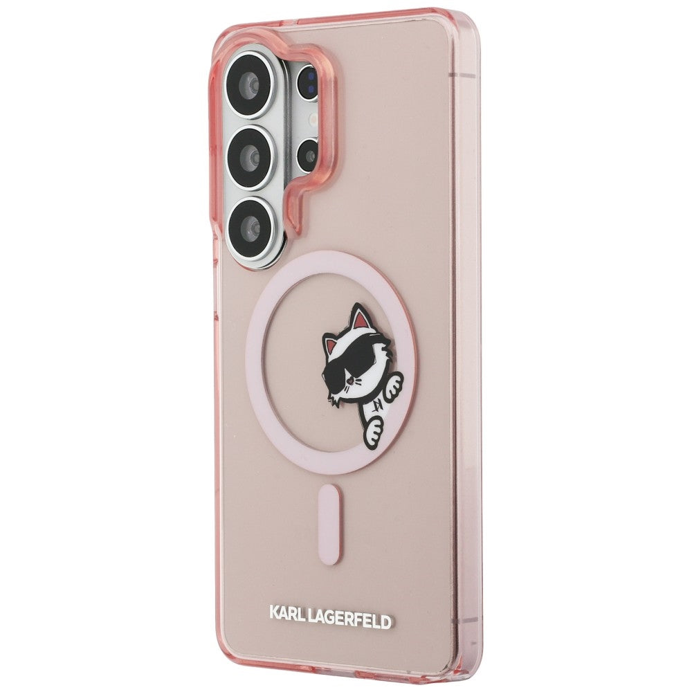 MagSafe-deksel for Samsung Galaxy S26 Ultra S948, Karl Lagerfeld, IML Choupette Peekaboo Logo, Rosa