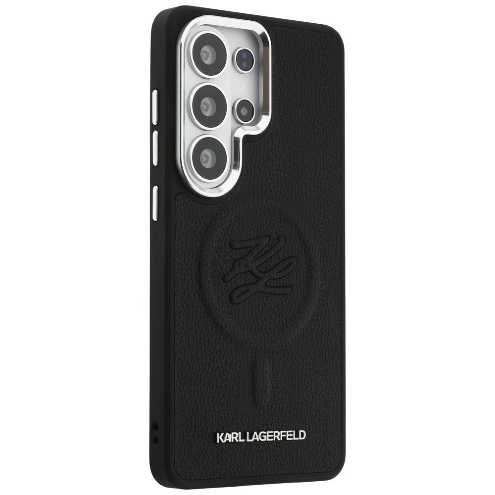 MagSafe-deksel for Samsung Galaxy S26 Ultra S948, Karl Lagerfeld, Initial Logo Debossed, Svart
