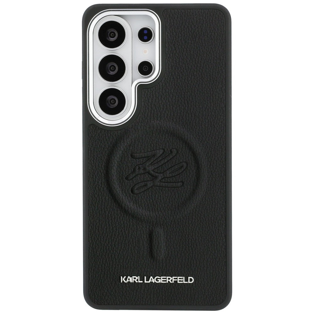 MagSafe-deksel for Samsung Galaxy S26 Ultra S948, Karl Lagerfeld, Initial Logo Debossed, Svart