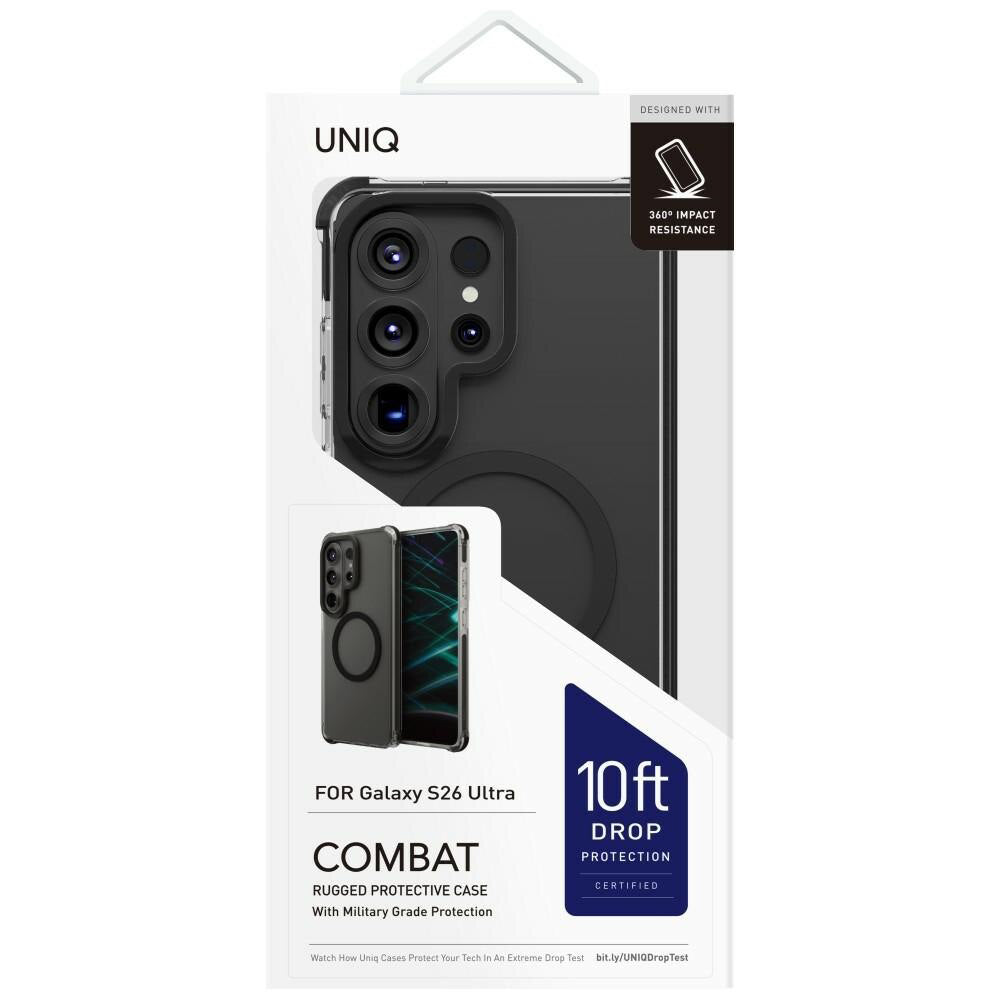 MagSafe-deksel for Samsung Galaxy S26 Ultra S948, UNIQ, Combat MagClick, Svart