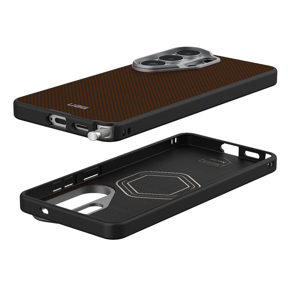 MagSafe-deksel for Samsung Galaxy S26 Ultra S948, Urban Armor Gear, Fibr Armr, Oransje Svart